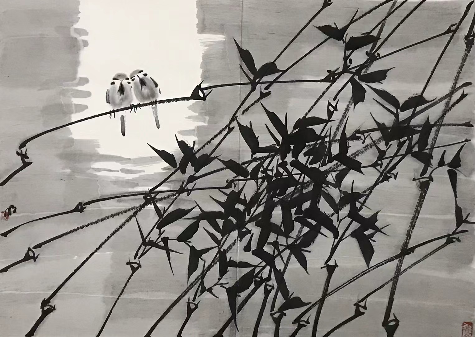 ⽵⻦图