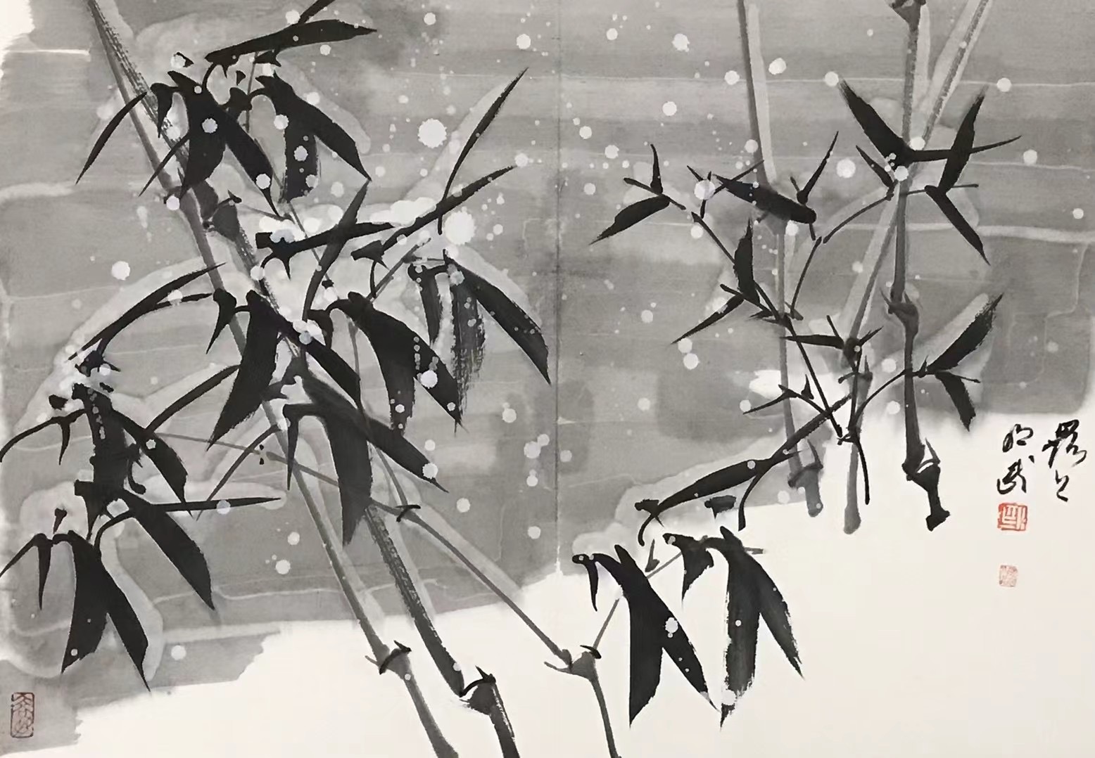 雪⽵图
