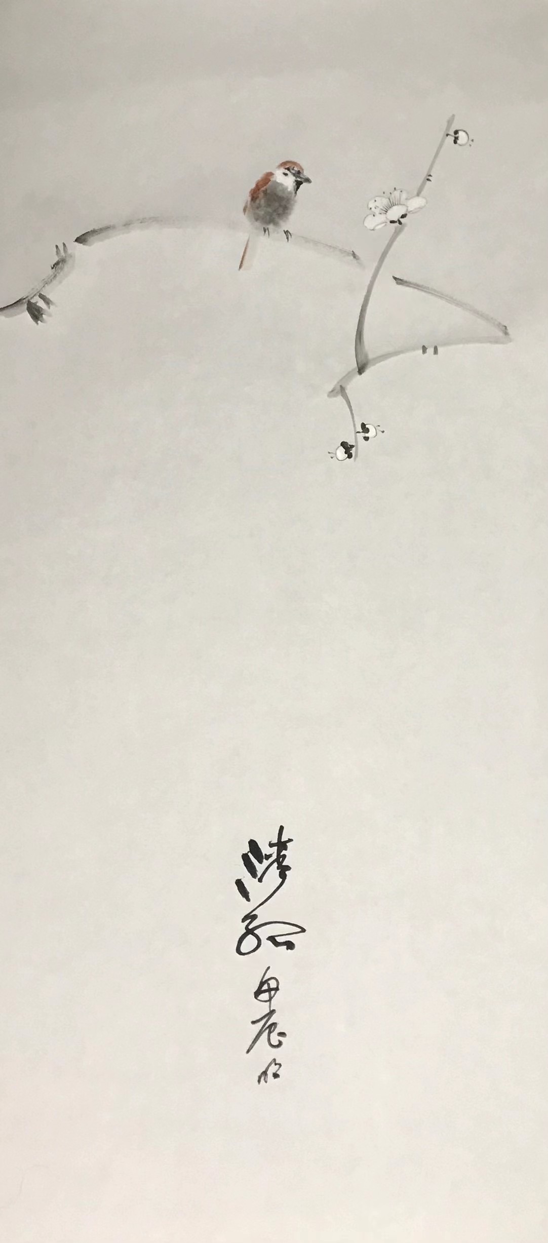 梅花小鸟图